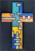 Mosaic Metal Cross Wall Decor