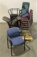 (22) Assorted Stationary Office Chairs