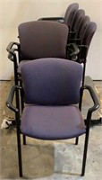 (7) Stackable Office Chairs