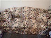 Broyhill Sofa, (2) Matching Throw Pillows, Throws