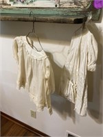 ANTIQUE BABY BAPTISM DRESS AND CHILDS TOP
