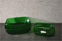 2 Anchor Hocking Forest Green Charm Bowls