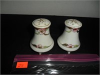 Pink & Gold Flowers Salt and Pepper Shakers