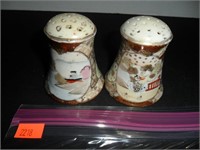 Vintage Oriental Scene Salt and Pepper Shakers