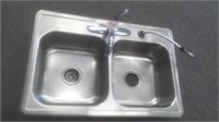 STAINLESS DOUBLE SINK
