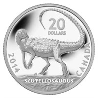 2014 $20 Dinosaurs of Canada: Scutellosaurus - Pur
