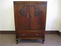 Antique Wood Cabinet with Drawer (No Ship)