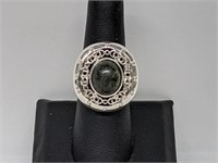 .925 Sterling Silver Made in Ireland Cabachon Ring