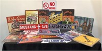 (Approx. 75) Assorted Metal Signs