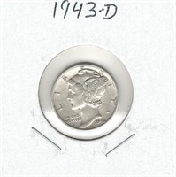 1943-D U.S. Silver Mercury Dime