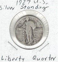 1927 U.S. Silver Standing Liberty Quarter