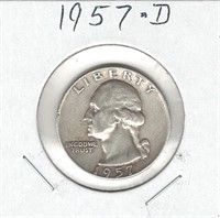 1957-D U.S. Silver Washington Quarter