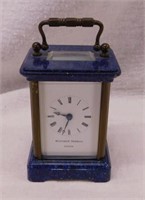 Mathew Norman London key wind desk clock, Swiss