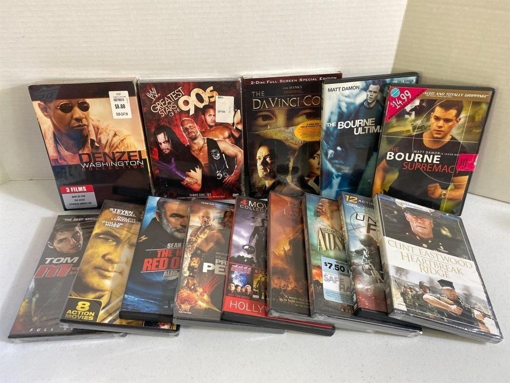Lot of DVDs. Denzel Washington Collection