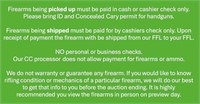 Firearm Terms,Conditions,Payment,Shipping,Preview