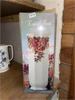 English Floral Tall Vase in Box (Dining room)