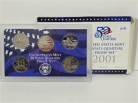 2001 US Mint State Quarters Proof Set