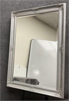 Hanging Wall Mirror in Silver Frame