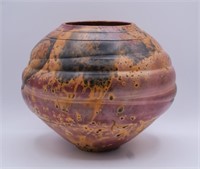 2014 Craig Rigell Raku Art Pottery Vase