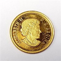 $830 24K  1.28G Canadian 50Cent  Coin