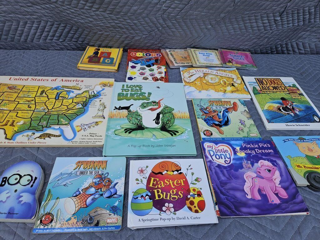 Various children's books & CD"s