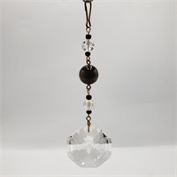 Crystal Ornament w/ Black Bead