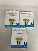 3 PACKS IF 6 POD KIT AEROGARDEN SEED POT KIT