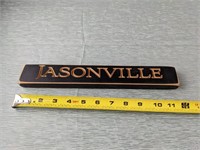 Wood Jasonville Sign (12" x 2")