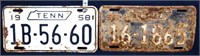 Lot of 2 vintage TN license plates