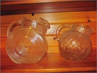 2 Glass Pitchers