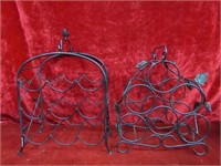 (2)Wrought iron wine racks.