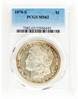 Coin 1878-S Morgan Silver Dollar-PCGS MS62