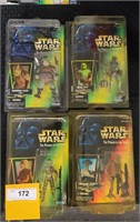 4 NIB STAR WARS POWER OF THE FORCE ACTION FIGURES