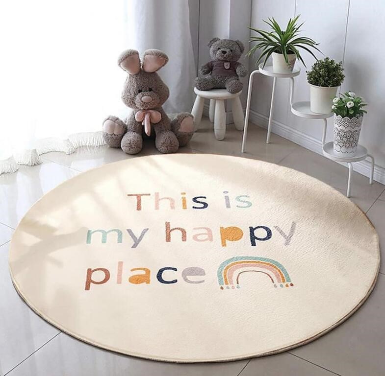 1M ROUND AREA RUG KIDS NURSERY DOOR MAT SOFT