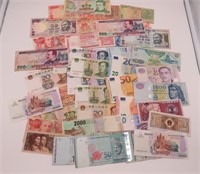 46 Foreign Currency Notes - Mostly Asian Countries