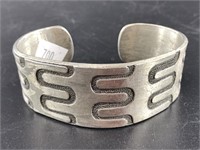 Swedish pewter cuff bracelet