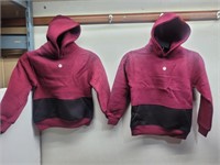 NEW 2 Childrens Size M Burgandy-Black Hoodie Pull