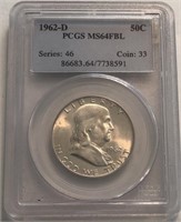 1962-D MS64 Franklin Half