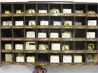 Metal Lawson Hardware Storage W/Contents See Info
