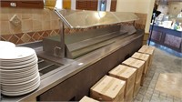 ss buffet counter with soup well  18' x 34", see *