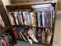 Book Case With DVD's and VHS's lot (living room)
