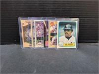 (6) Reggie Jackson Baseball Trading Cards