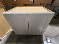 Light gray 2 door upper cabinet - 30h x 24d x 36w