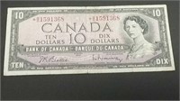 1954 Canada Replacement Ten Dollar Banknote