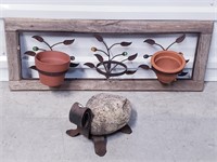 WALL PLANTER + STONE GARDEN ORNAMENT