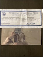 2000 $1.00 SILVER CERTIFICATE WITH COA