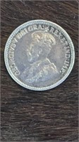 1912 Silver Canada 5 Cent Coin