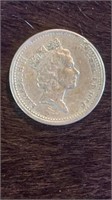 1990 United Kingdom Queen Elizabeth II One Pound