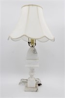 Prof G. Bessi Italian Hand Carved Alabaster Lamp