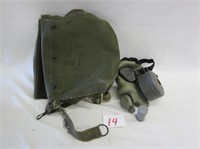 1950s US Military Gask Mask with Canvas Bag